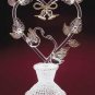 31456 Spun Glass Love Swans Cake Top