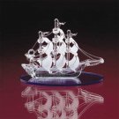 31457 Spun Glass Sail Boat With Blue Base