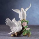 22803 Porcelain Doves On Branch