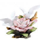 30280 Porcelain Doves On Rose