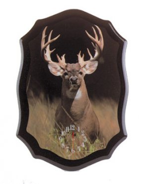 28396 Standing White Tail Buck Clock