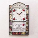 31178 Alabastrite Fruit Stand Wall Clock