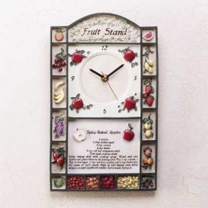31178 Alabastrite Fruit Stand Wall Clock