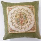 35509 Green Floral Cushion