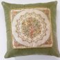 35509 Green Floral Cushion