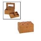 35554 Brown Satin Jewelry Box