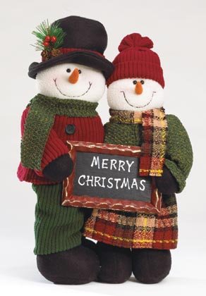 plush standing snowman