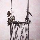 27090 Metal Rattan Wine Bottle Basket