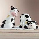 27095 Black & White Cow Salt & Pepper Shakers