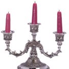 30073 Silver-Plated Metal Candelabra