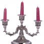 30073 Silver-Plated Metal Candelabra