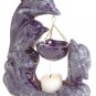 30128 Porcelain Oil Burner - Marblelized Dolphins