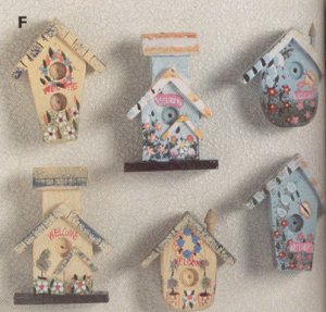 30210 Mini Birdhouse Magnetic Memo Holders