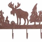 30333 Rusted Metal "Moose" Coat Hanger