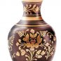 30356 Brass Pewter Vase - Flower