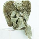 30878 Verdigris-Finished Angel With Bird