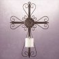 31153 Metal Cross Wall Candleholder