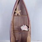 31182 Wood Antique-Finished Rowboat Wall Shelf