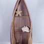 31182 Wood Antique-Finished Rowboat Wall Shelf