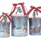 31188 3-Piece Santa Paper Gift Box