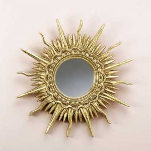 31397 Gold Plated Sun Ray Mirror
