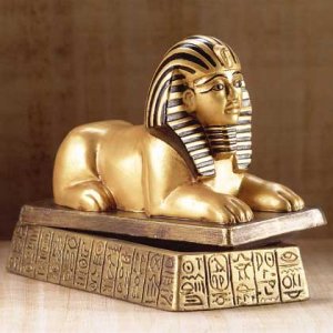 31437 Alabastrite Gold & Black Sphinx Box