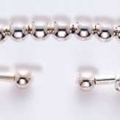 31494 Sterling Silver Beaded Cuff Bracelet