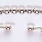 31494 Sterling Silver Beaded Cuff Bracelet