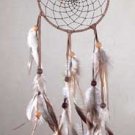 31683 Leather, Feather, and Bead Windcatcher