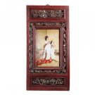 32055 Carved-Frame Chinese Noblewoman Picture