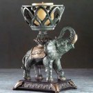 32176 Elephant with Basket Candleholder