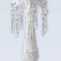 32181 Distressed White Candleholder