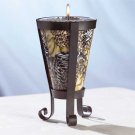 32303 Safari Pattern Cone-Shaped Candle and Holder