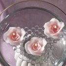 32357 Peach Roses Floating Candles Set of 3