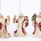 32377 Santa Xmas Ornaments Set of 3