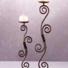 32395 Wrought Iron Scroll Candleholders