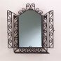 32407 Wrought Iron Wall Mirror and Shelf