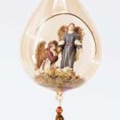 32413 Glass Angels and Baby Jesus Christmas Ornament