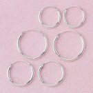 32444 2 Dozen Sterling Silver Hoop Earrings (Retail - 2.99pr.)