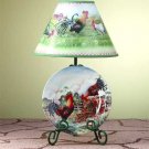 32453 Rooster Plate and Lamp
