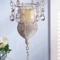 33003 Distressed White Metal Hanging Votive Holder
