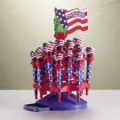 33072 2-Dozen Americana Heart Light Pens with Stand (Retail - 1.99ea.)