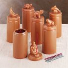 33147 6 Terra Cotta Incense Holder and Burner with Incense (Retail - 9.95ea.)