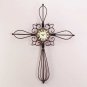 33210 Rustic Metal Cross Wall Clock