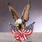 33263 Porcelain Eagle with Two US Flags