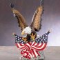 33263 Porcelain Eagle with Two US Flags