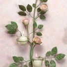 33596 Metal Rose Wall Sconces