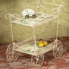 33599 Metal Magnolia Tea Cart