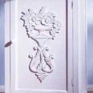 33664 Distressed White Wood Cabinet