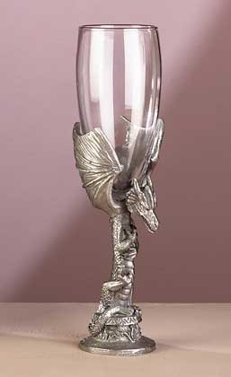 33687 Pewter Dragon Goblet